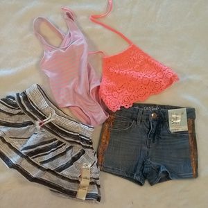 Children/girls 4 PC clothing collection.  Size XS